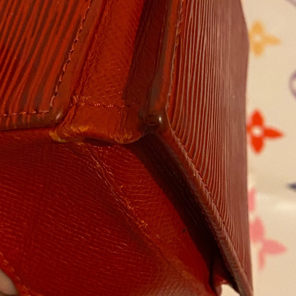 Louis Vuitton Porte Monnaie Boite Castilian Red Epi Leather Accordion Coin Purse - Picture 14 of 15